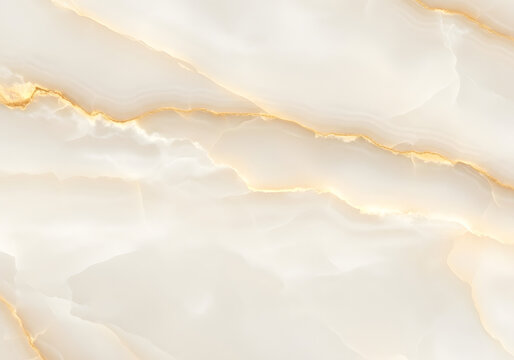 Elegant white onyx marble texture with golden veins, a luxurious background
