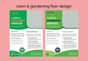 This editable social media flyer template enhances your garden services' online presence. It is perfect for promoting landscaping, lawn care, and outdoor design services across various platforms 