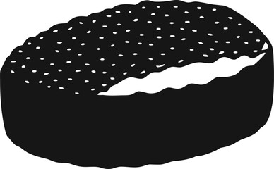 a single sushi roe on white background