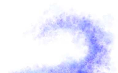 Blue mist swirling smoke texture with transparent background creating cool vapor effect and smooth motion flow