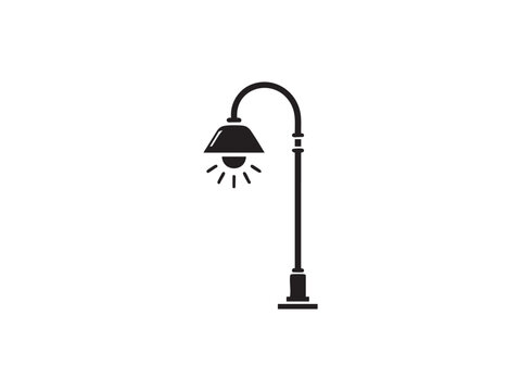 Urban Street Light Pole Vector Illustration