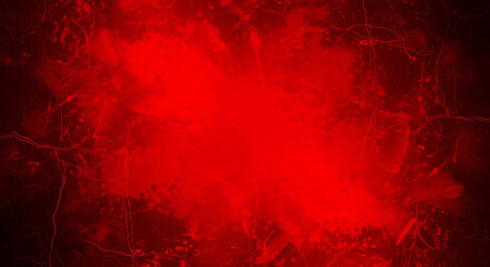 Obraz premium Abstract red grunge texture background with dark vignette and light center
