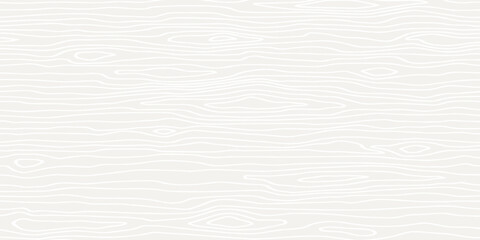Wood linear texture, grey lines on white background, vector pattern