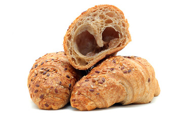 croissant fresco ripieno al granfarro ,fresh spelt filled croissant