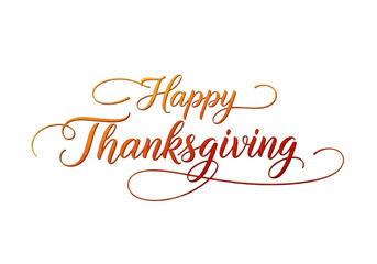 Happy thanksgiving isolated on transparent background