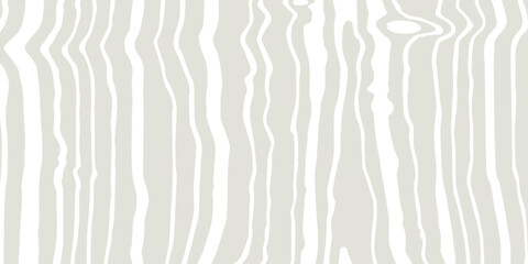 Wood linear texture, grey lines on white background, vector pattern