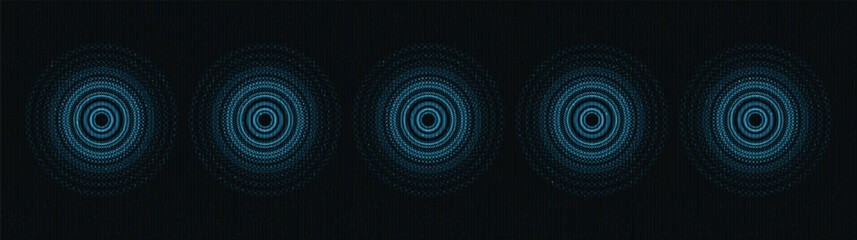 Panorama Dark Circle Technology Background,Digital and Connection Concept design,Vector illustration.