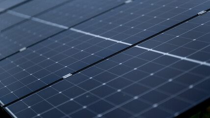 Close-up of solar panels generating clean, renewable energy for a sustainable future