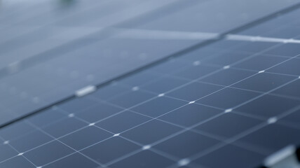 Close-up view of solar panels generating clean, renewable energy for the future
