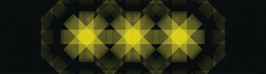 Panorama Futuristic yellow Flower Technology Background,Digital and Motion concept design,vector.