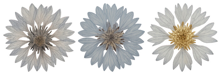 Obraz premium PNG Delicate artistic floral arrangement, element set on transparent background