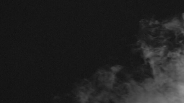 Diagonal Plume of White Smoke. Transition. A column of smoke crosses the screen at an angle from left to right