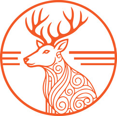 deer on a white background