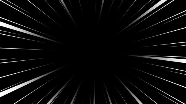 Dynamic black and white comic speed lines inspired by Japanese anime. Includes diagonal, horizontal, vertical, and radial motion effects for action or transition scenes.