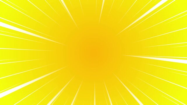 Dynamic 2D animation of comic speed lines moving around the edges. Cartoon effect of motion, haste, shock, and energy &mdash; perfect for action scenes, intros, and transitions.