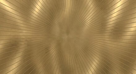 Abstract radial gold pattern with radiating lines in circular design