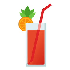 Vector of Caesar Cocktail on white background
