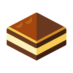 Vector of Nanaimo bar on white background