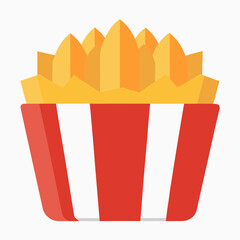 Vector of Poutine on white background
