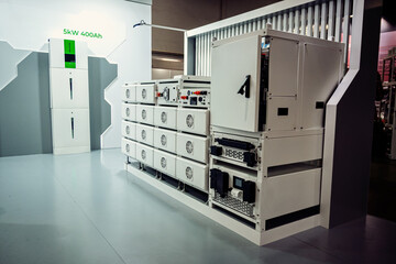 Modern modular energy storage system showcasing advanced battery technology and power management solutions. Perfect for renewable energy, smart grids, and sustainable industrial infrastructure.