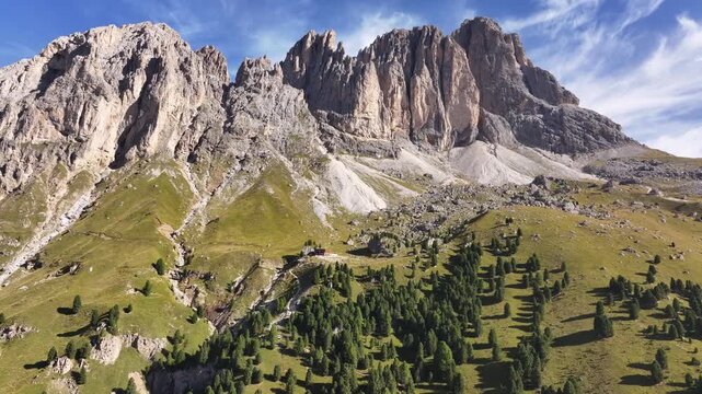 The southern slope of the Langkofel mountain massif