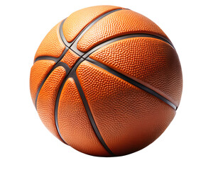 Fototapeta premium A single orange basketball isolated on transparent background