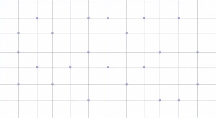 Scattered light purple dots on a faint white grid, creating a simple, abstract, and minimalist pattern