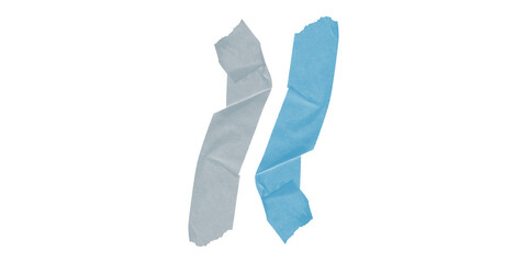 Masking Tape Abstract White and Blue Wrinkled Strips on Black Background Adhesive Material Art and