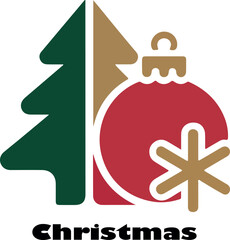 Christmas logo icon vector .