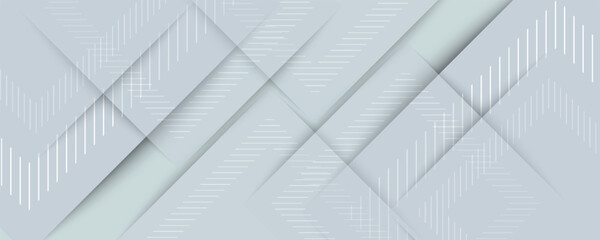 Abstract banner web template design background white and gray squares layered with halftone. eps 10