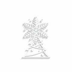Elegant snowflake vector illustration scalable christmas ornament design decorative winter art