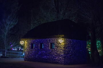 Christmas Lights at Mozirski Gaj Park, Slovenia – Winter Night Illumination © Darinko