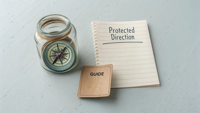 Vintage Compass and Notepad for Navigation and Planning Ideas - Powered by Adobe