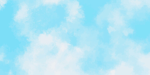 Bright Blue Sky With Soft White Clouds For Calm, Refreshing, And Open Mood Sky or Dreamy Summer Atmosphere.