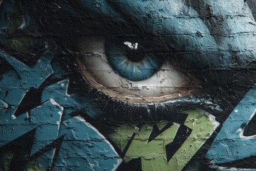 Gamer Portrait with Dynamic Urban Art Overlay.