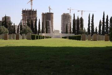 Graves of over 1,200 soldiers from the United Kingdom at the British Commonwealth War Cemetery in...