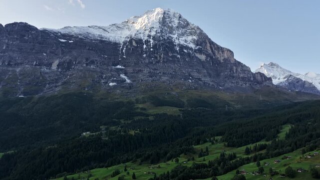 timelapse of clouds passing by the eiger in grindelwald switzerland
