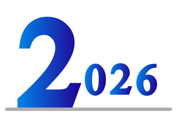 Happy New Year Greeting Banner. Elegant Color 2026  Year Typography. New opportunity, challenge and strategy.plans, goals and visions in business for year 2026.New Year poster design