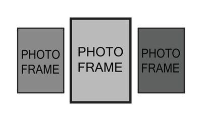 Bento Grid Layout Design  for photo frame, vector illustration