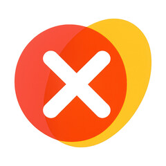 Fototapeta premium PNG Colorful overlapping cross symbol.