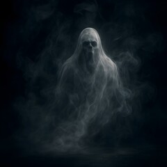 Whispers in the Smoke,The Rising Specter,Halloween theme ,Generative ai