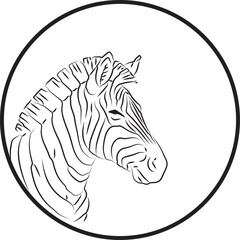 Minimal Zebra Line Art | Elegant Wildlife Illustration | Modern Safari Animal Design