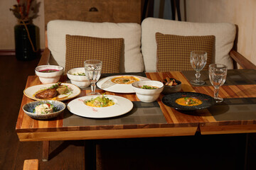 A Delicious Array of HomeCooked Dishes Spread Out Beautifully on a Table for Everyone