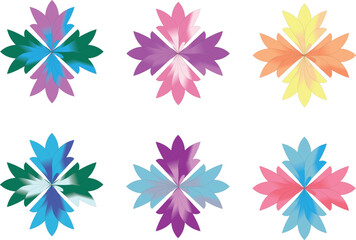 flower vector six varient pack