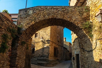Rustic village of Peratallada, Girona, Catalonia, Spain