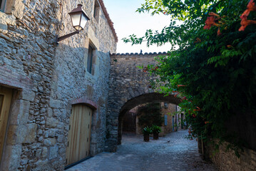 Rustic village of Peratallada, Girona, Catalonia, Spain