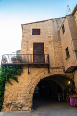 Rustic village of Peratallada, Girona, Catalonia, Spain