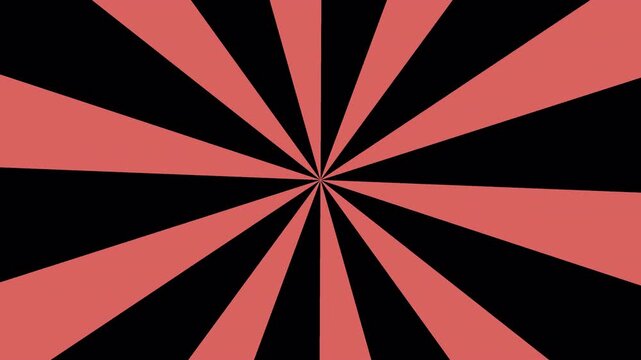 Retro Style Sunburst Background Design in Salmon and Black Colors After Effects Animation