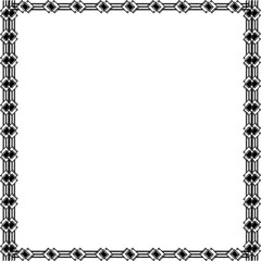 Simple Square Frame with White Background, Unique Border Frame and Photo Frame, Black Frame