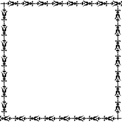 Simple Square Frame with White Background, Unique Border Frame and Photo Frame, Black Frame